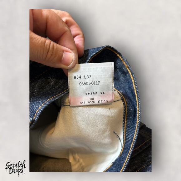 Vintage Levi’s 501xx Shrink-to-Fit Jeans Made In USA W58 L34 501 Deadstock NWT - Picture 2 of 6